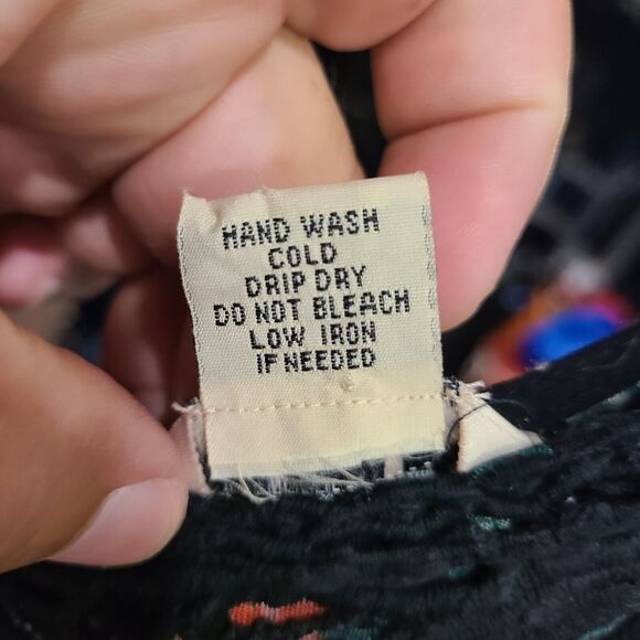 Lola P Black Floral Casual Dress Women Size M - Picture 5 of 5